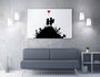 Wallity Banksy WY140 Lienzo Decorativo Enmarcado 50 x 70 cm